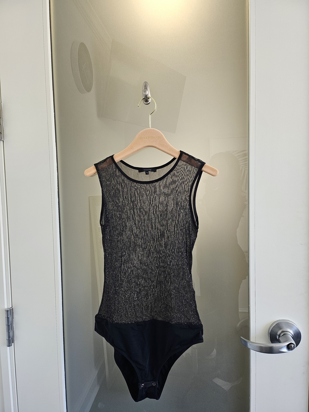 Rosacha Sheer Black Sleeveless Bodysuit